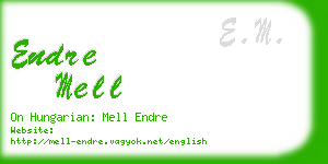 endre mell business card